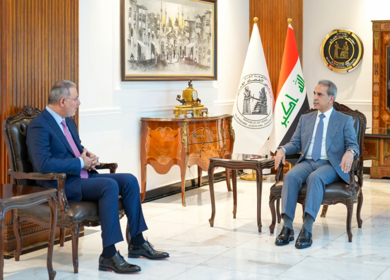 رئيس مجلس القضاء الأعلى، القاضي الدكتور فائق زيدان، مع رئيس جهاز الأمن الوطني باسم البدري