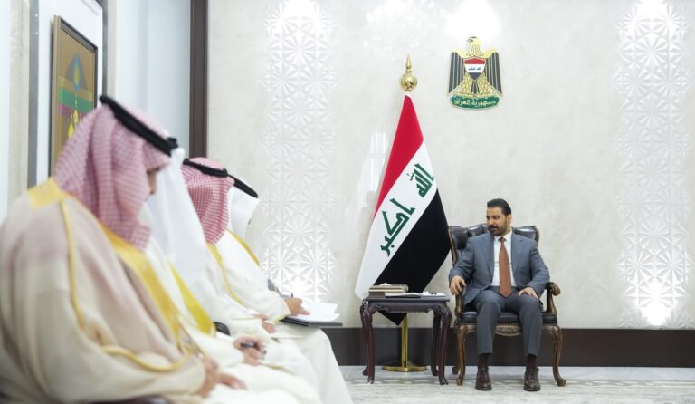السيد علي فالح الزيدي يستقبل الأمين العام لمجلس التعاون لدول الخليج العربية، السيد جاسم محمد البديوي