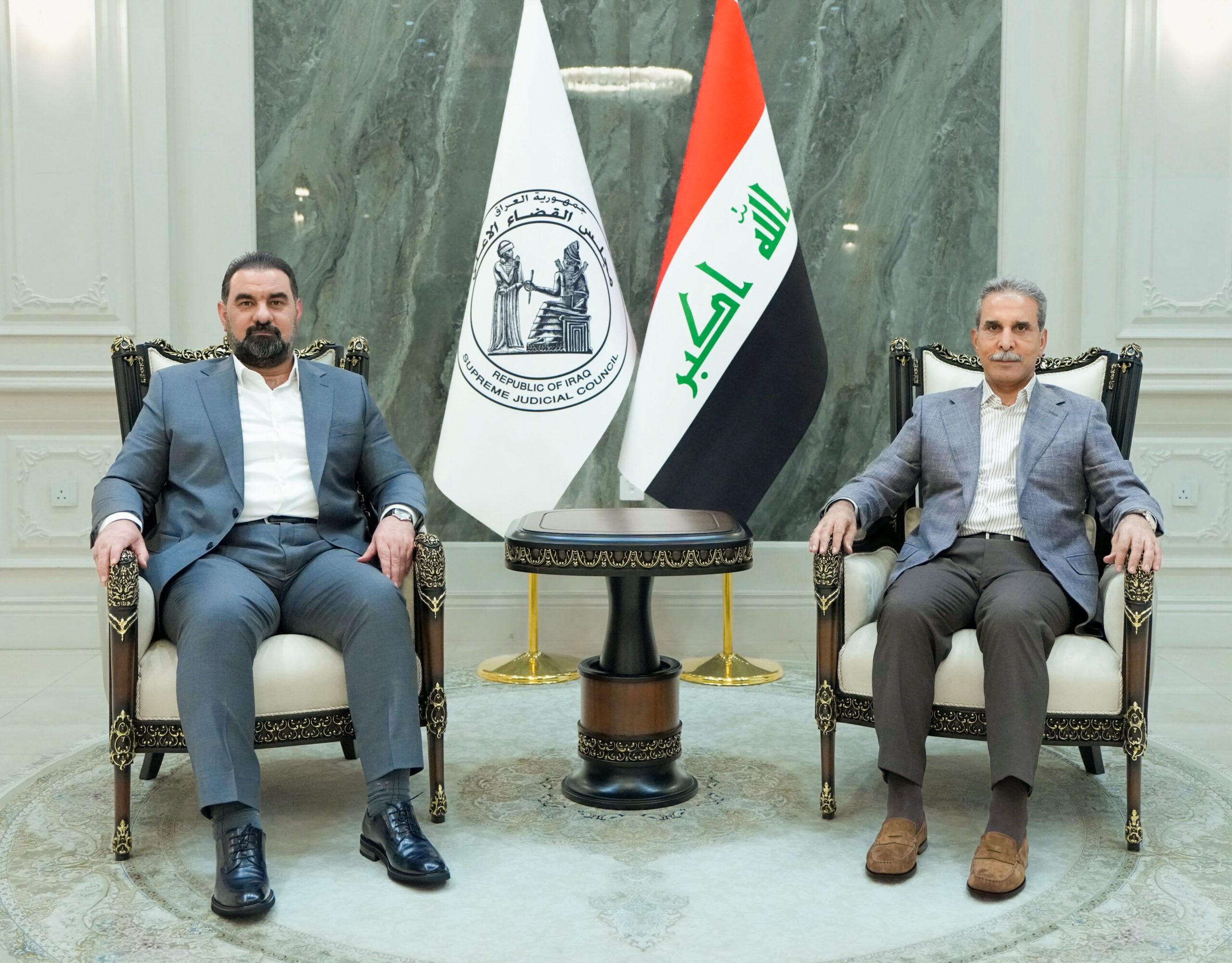 تأكيداً على مكانة القضاء العليا، استقبل رئيس مجلس القضاء الأعلى رئيس مجلس النواب لبحث إقرار القوانين المهمة الداعمة لأمن واقتصاد العراق